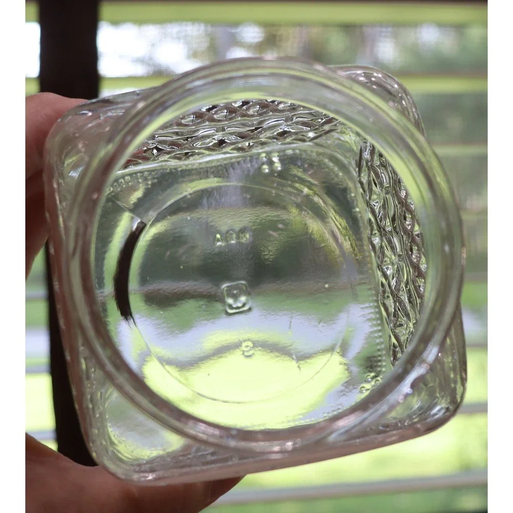 Anchor Hocking Wexford Small Glass Canister Jar with Lid Clear Vintage